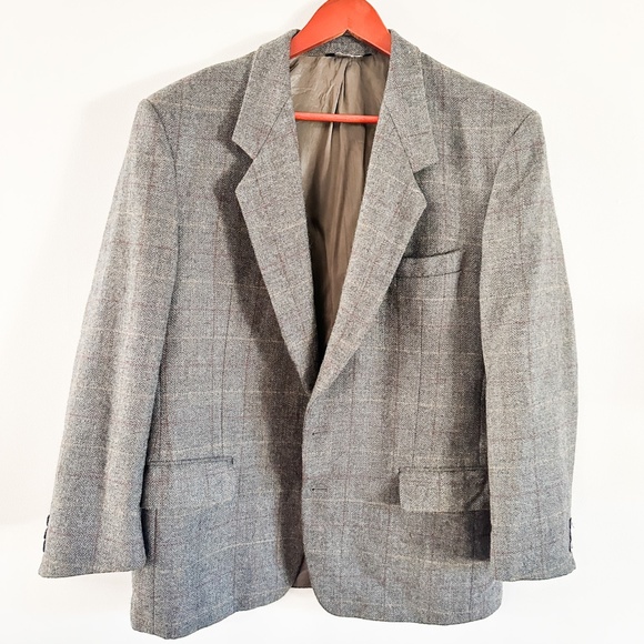 Sanitex S.A. Wool Plaid Blazer| Men's Vintage Wool Plaid Blazer | 42 Short - Picture 1 of 6